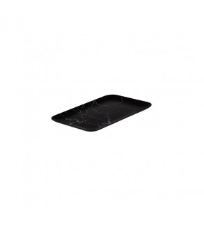Display Serve 330 x 230mm Rectangular Coupe Platter Black Marble Ryner Melamine (6)