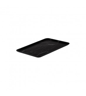Display Serve 395 x 285mm Rectangular Coupe Platter Black Marble Ryner Melamine (6)