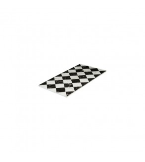 Display Serve 325 x 175mm Rectangular Platter Checkerboard Marble Ryner Melamine (3)