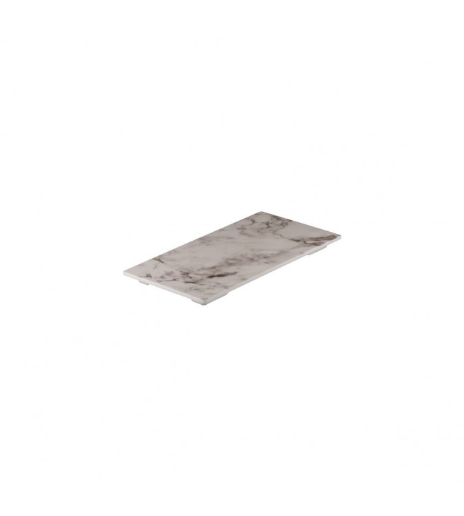 Display Serve 325 x 175mm Rectangular Platter White Marble Ryner Melamine (3)