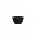 Evoke 125 x 65mm / 475ml Round Tapered Bowl Black with White Rim Ryner Melamine (12)
