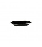 Evoke 200 x 145 x 40mm / 400ml Rectangular Platter Wide Rim Black with White Rim Ryner Melamine (12)