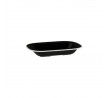 Evoke 230 x 175 x 40mm / 580ml Rectangular Platter Wide Rim Black with White Rim Ryner Melamine (12)