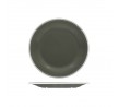 Evoke 270mm Round Plate Wide Rim Grey with White Rim Ryner Melamine (12)