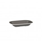 Evoke 230 x 175 x 40mm / 580ml Rectangular Platter Wide Rim Grey with White Rim Ryner Melamine (12)