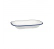 Evoke 270 x 200 x 40mm / 900ml Rectangular Platter Wide Rim White with Blue Rim Ryner Melamine (12)
