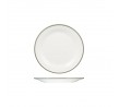 Evoke 220mm Round Plate Wide Rim White with Grey Rim Ryner Melamine (12)