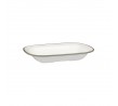 Evoke 270 x 200 x 40mm / 900ml Rectangular Platter Wide Rim White with Grey Rim Ryner Melamine (12)