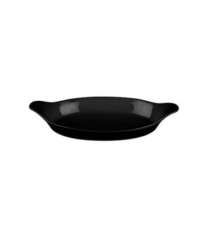 Churchill 380ml / 232x125mm Oval Gratin Cookware Black (6)