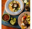 Churchill 276mm Round Plate Wide Rim Moresque Prints Orange (12)