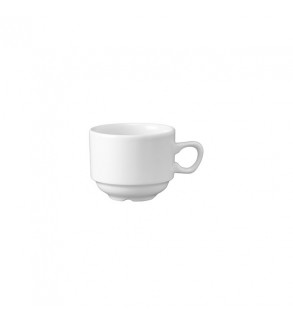 Tea Cup 210ml Stackable White Holloware Churchill (24)