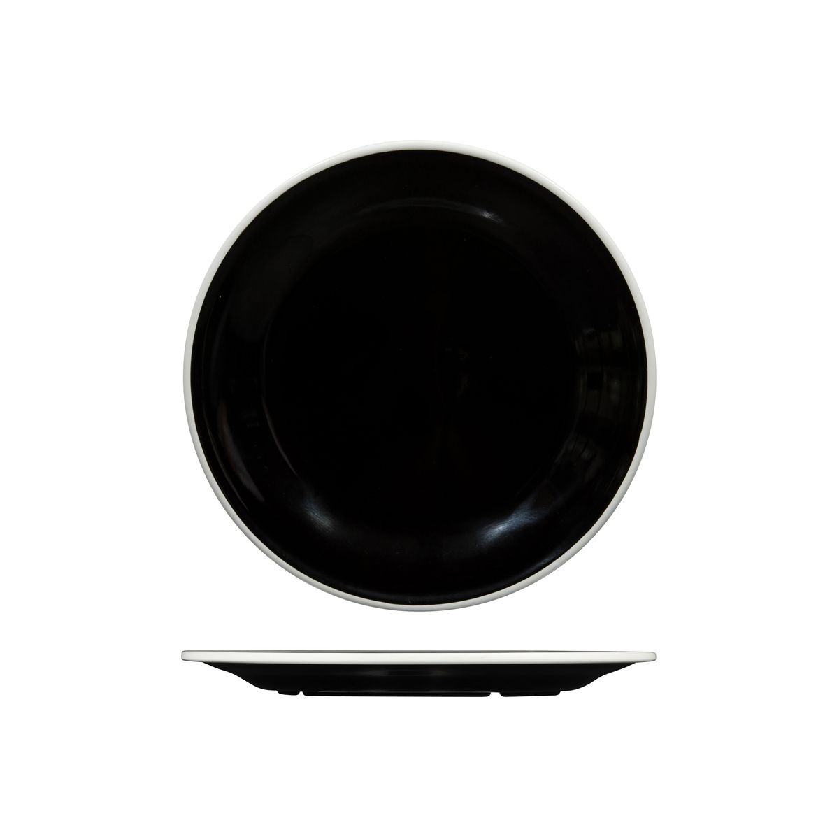 Black with White Rim
