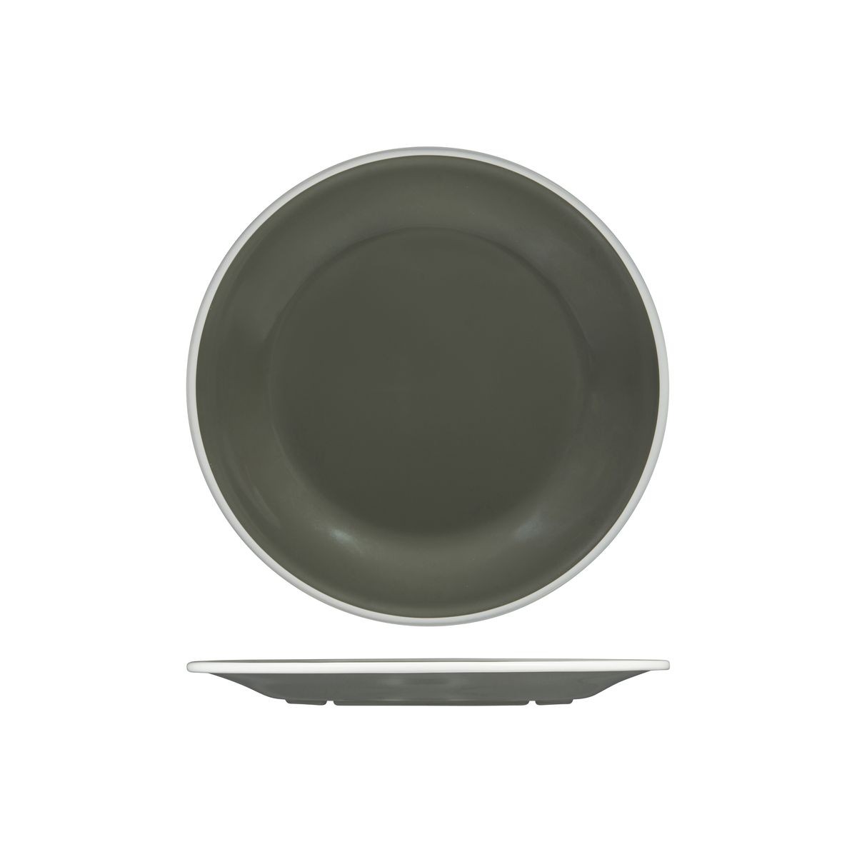 Grey with White Rim