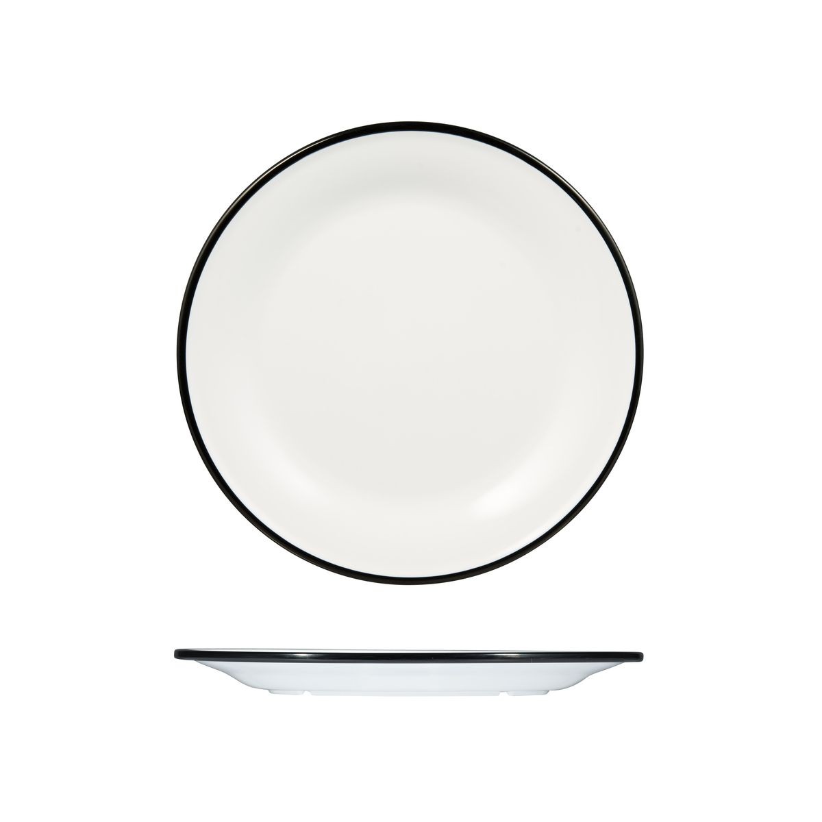 White with Black Rim
